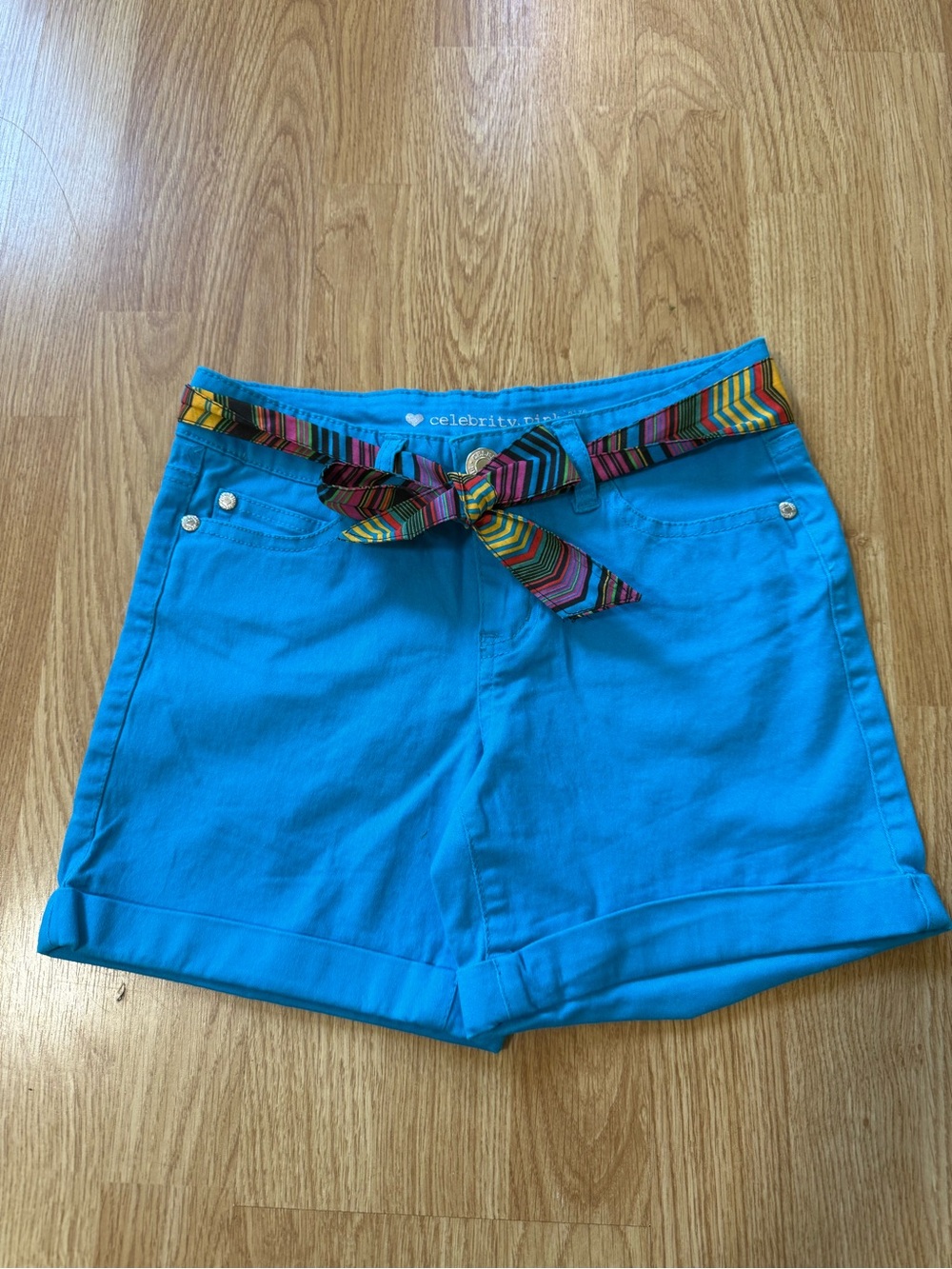 Celebrity Pink Girls belted cuffed shorts - Size 12 ( NWOT )